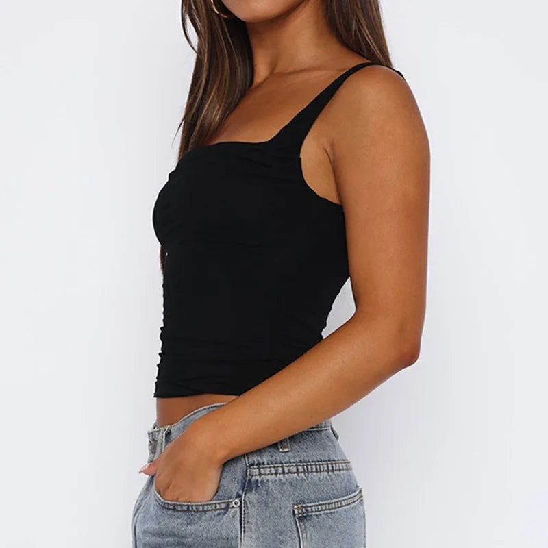 Women's Slim Fit Camisole with Ruched Detail
