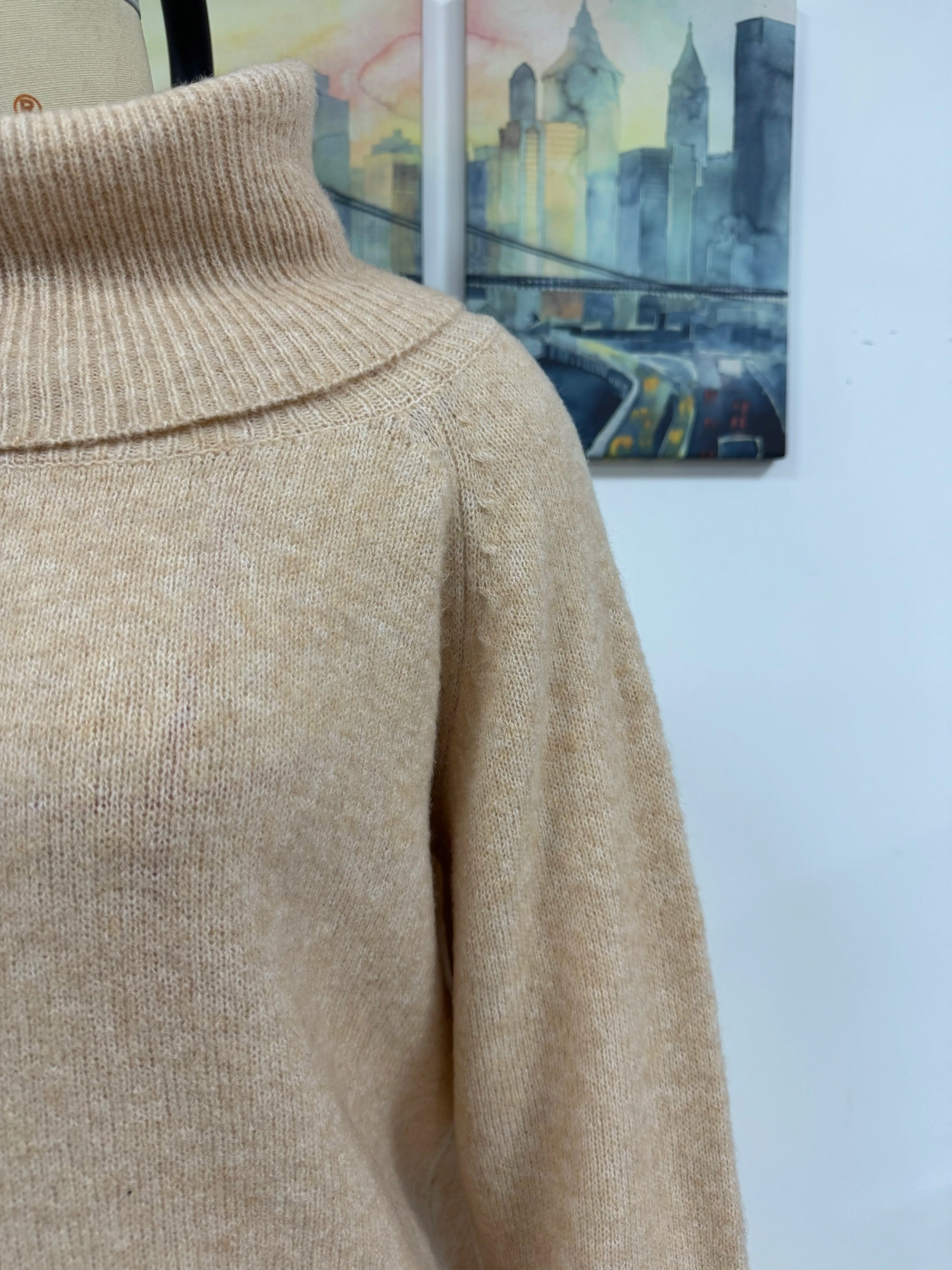 Women Sweater 2024 Winter Casual Heaps Collar Knitted Solid Long Sleeve Pullover Ladies Autumn Trend Warm Off Shoulder Jumpers