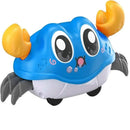 Divertido brinquedo de caranguejo retrátil com mecanismo de corda – ação de puxar para trás, ideal para bebés e crianças pequenas.