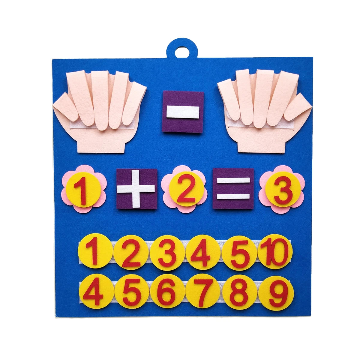 Montessori Felt Finger Numbers Toy – Early Counting & Math Game for Kids (3–6 Years)