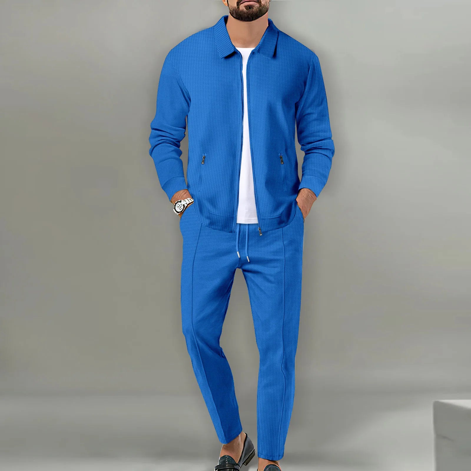 Men's Waffle Texture Sports Set