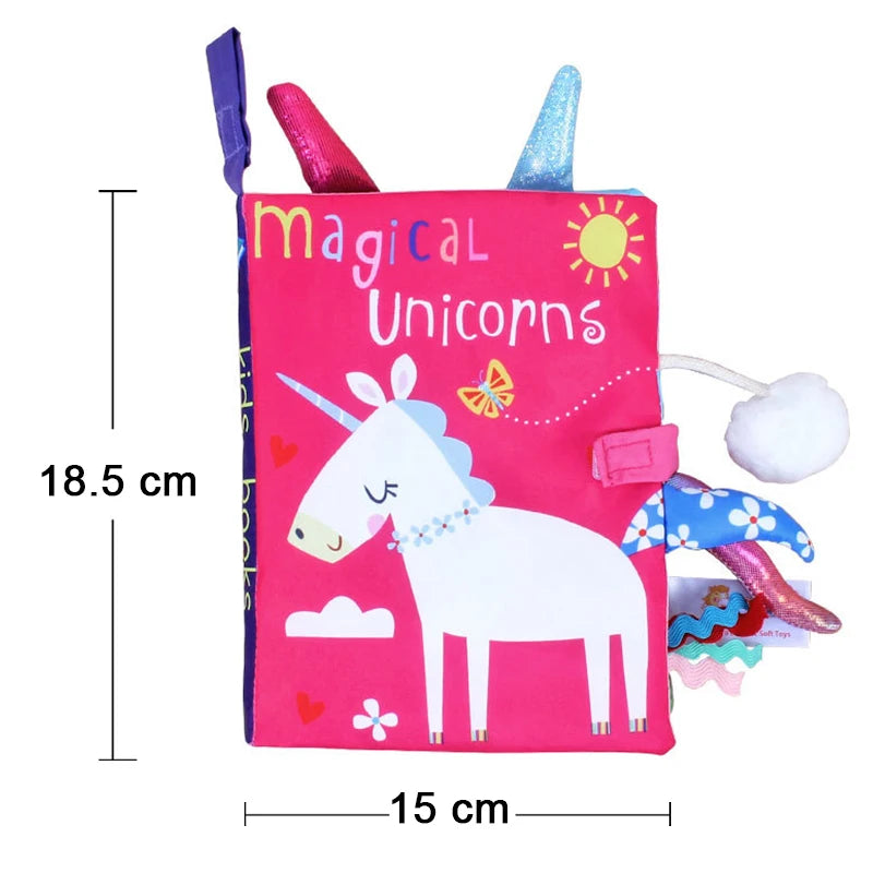 3D Touch & Feel Soft Baby Book – Musical High-Contrast Cloth Book for Infants (0–12 Months)