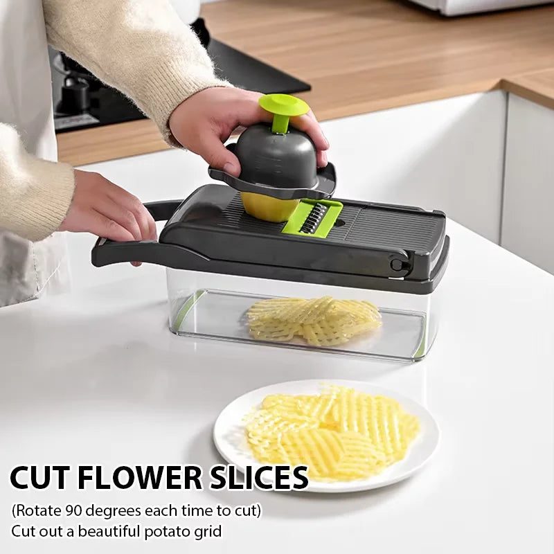14-in-1 Vegetable Cutter – Save Money, Time & Add More Flavor to Your Kitchen!