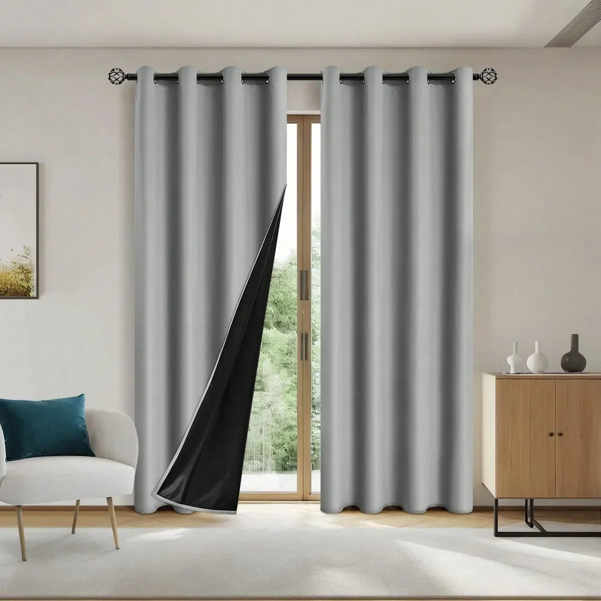 Solid Blackout Curtain with Grommets – Full Privacy and Stylish Comfort