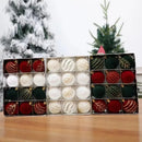 Conjunto de bolas de Natal em tons de vinho e verde: Elegância clássica para as festas de fim de ano!