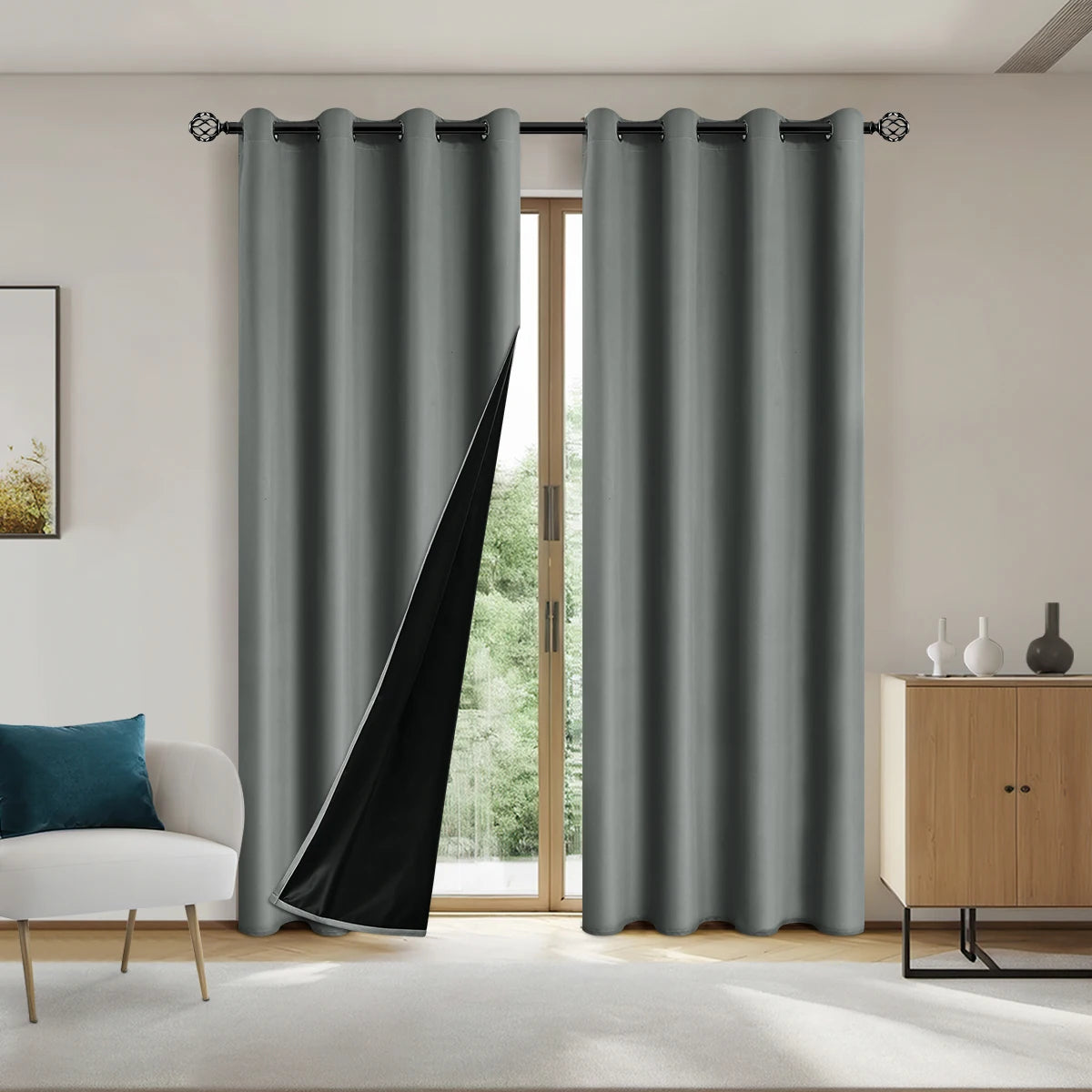 Solid Blackout Curtain with Grommets – Full Privacy and Stylish Comfort