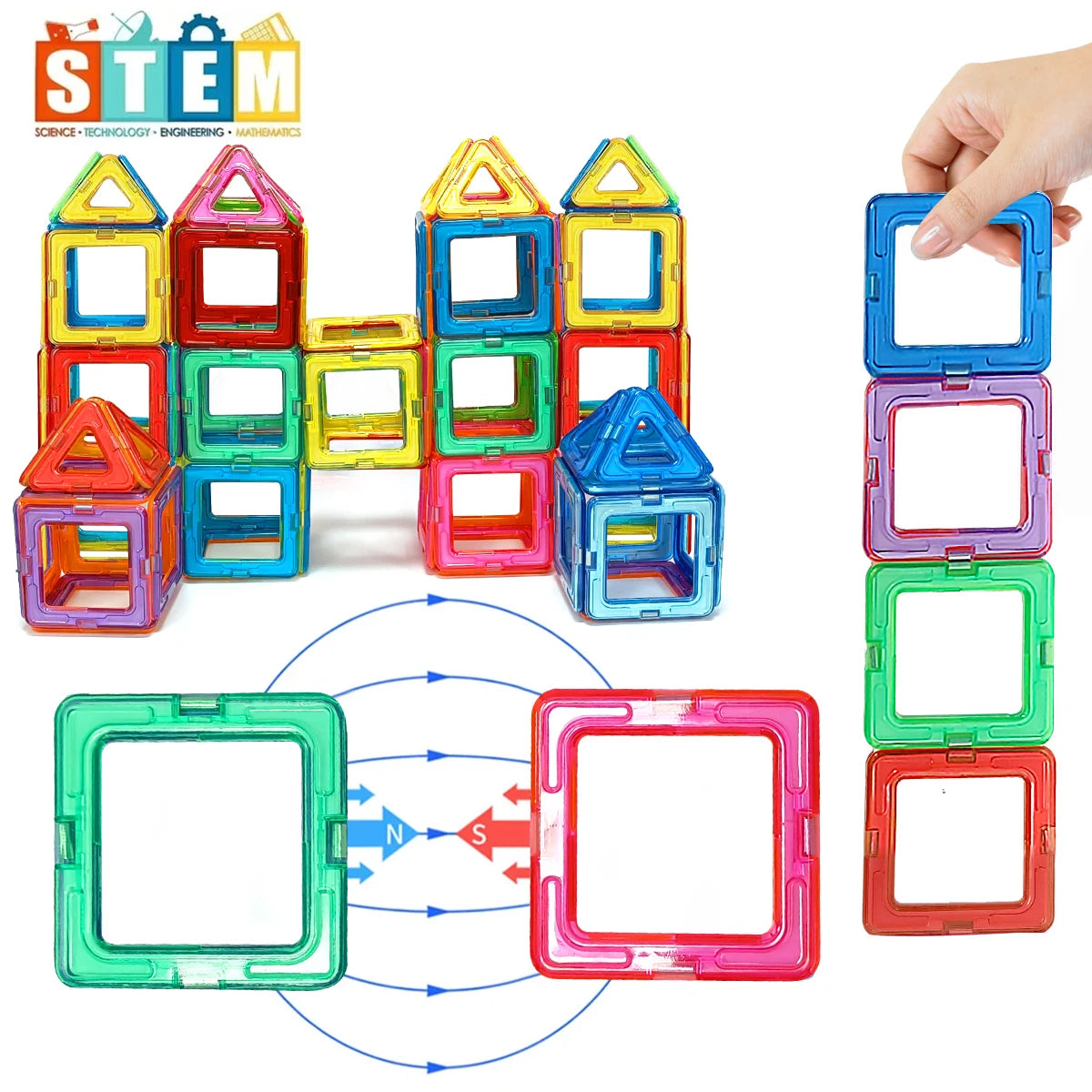 Magnetic Building Blocks – Medium STEM Construction & Learning Toy