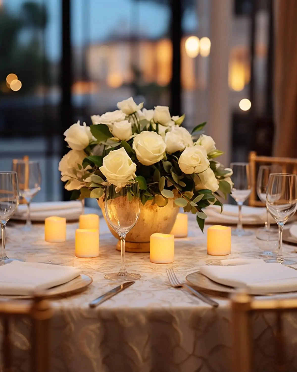 Warm White Candles for Wedding, Christmas, Halloween & Home Decor