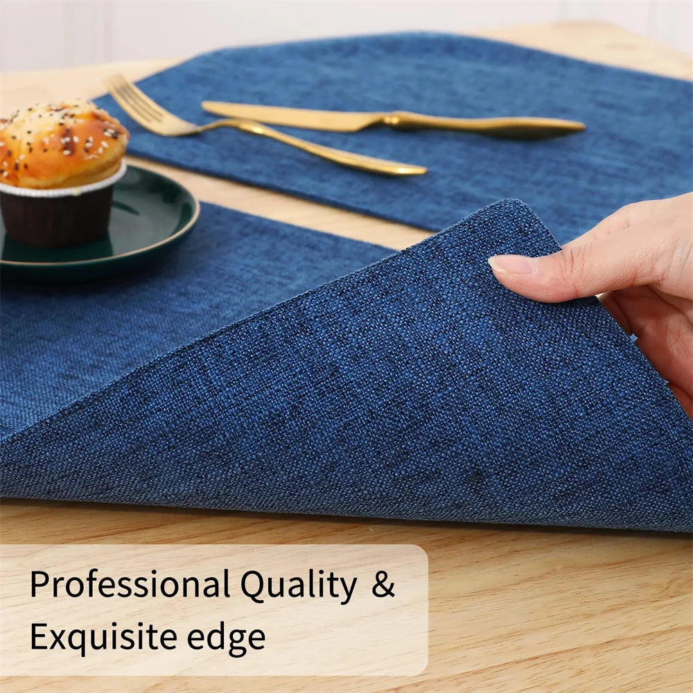 Olanly Cotton Linen Table Mat – Non-Slip, Heat-Resistant Nordic Style Placemat
