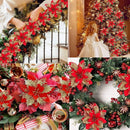 As flores de Natal com glitter dão um toque de elegância natalícia!