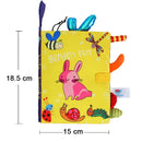 Livro de tecido macio 3D para bebé – Livro musical de alto contraste para crianças dos 0 aos 12 meses