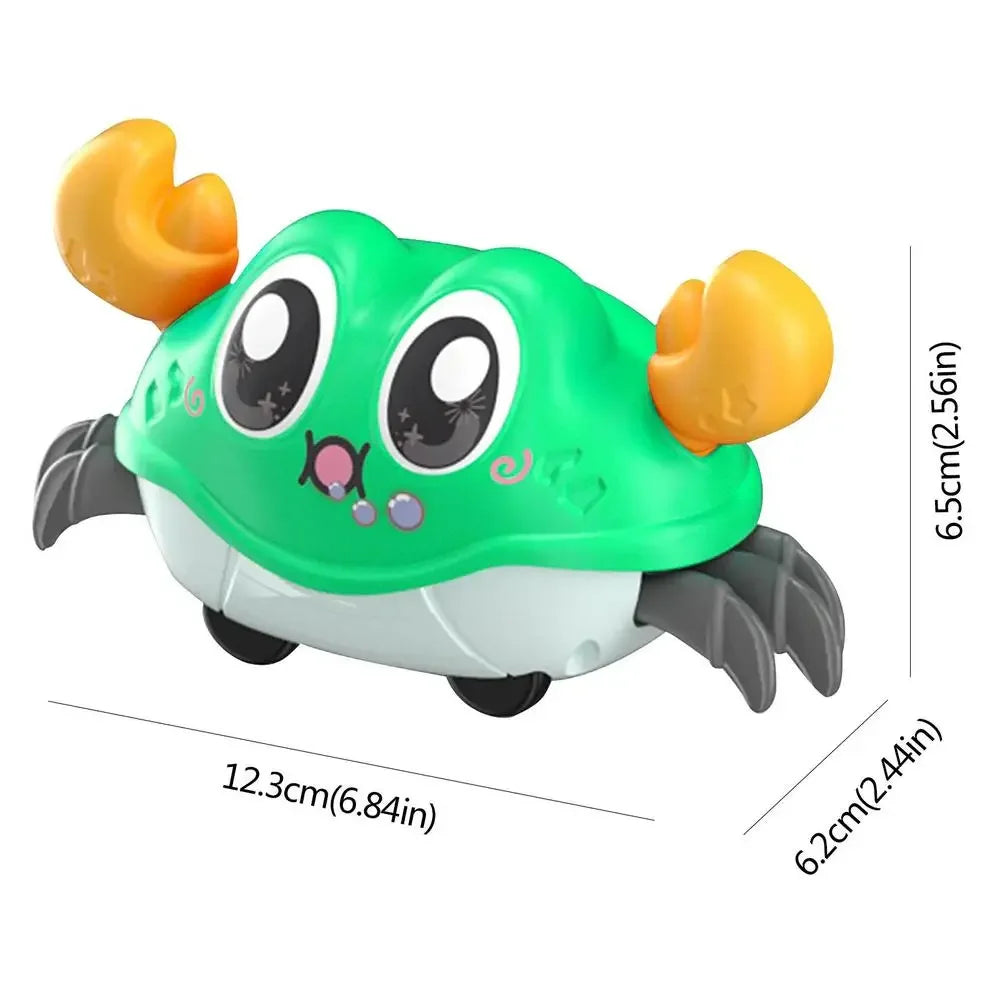 Fun Wind-Up Retractable Crab Toy – Pull-Back Action for Babies & Toddlers