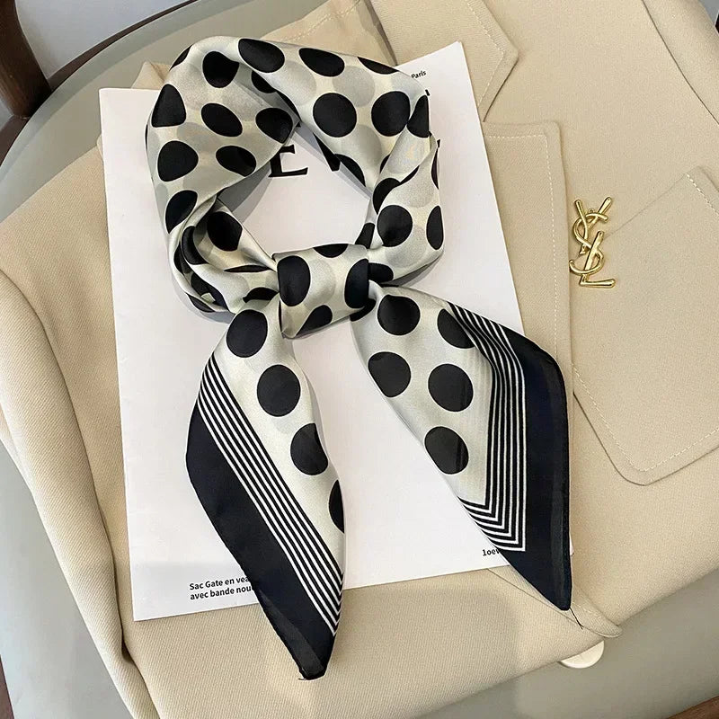 Luxury Print Satin Square Scarf – Elegant, Versatile & Lightweight for Everyday Use
