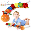 Lagarta Sensorial Musical – Brinquedo de Peluche Macio para o Desenvolvimento do Bebé
