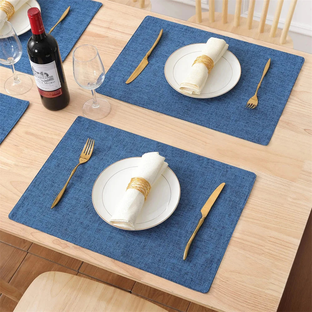 Olanly Cotton Linen Table Mat – Non-Slip, Heat-Resistant Nordic Style Placemat