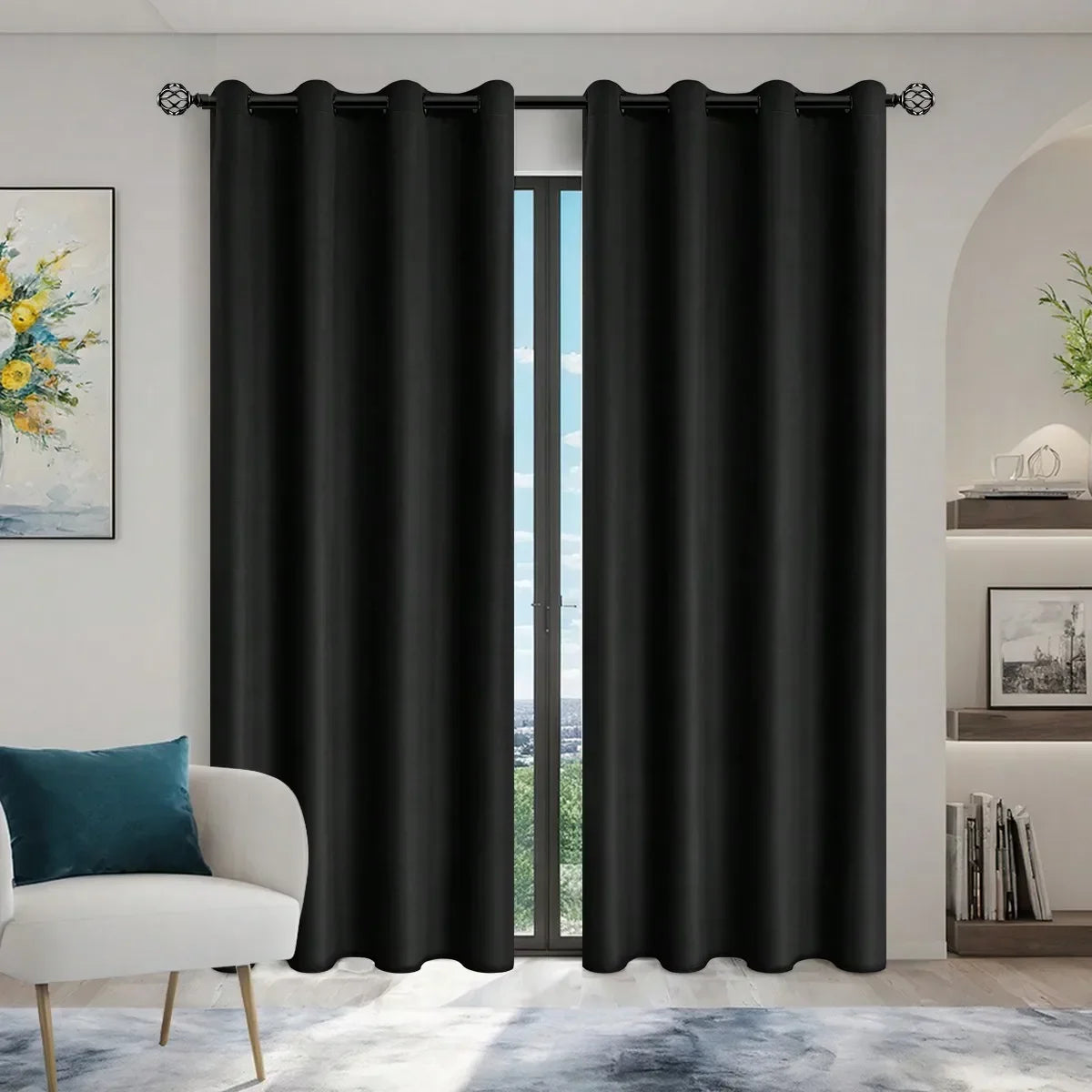 Solid Blackout Curtain with Grommets – Full Privacy and Stylish Comfort