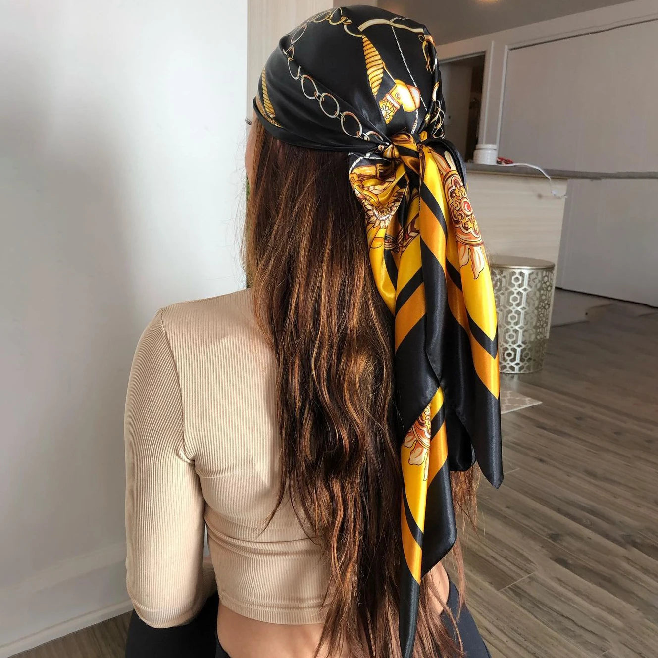 Luxury Square Satin Scarf – Effortless Elegance for Every Season