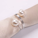 6-Piece Pearl Napkin Rings – Classic & Elegant Touch for Dinner Parties and Events