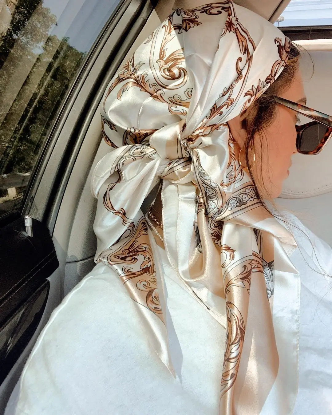 Luxury Square Satin Scarf – Effortless Elegance for Every Season
