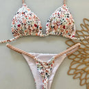 Sexy Halter Bikini Set Women Swimsuit Two-piece Triangle Thong Bathing Suit Brazilian Biquinis Holiday Gathering Swimwear