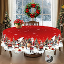 Toalha de mesa vermelha estampada com Feliz Natal