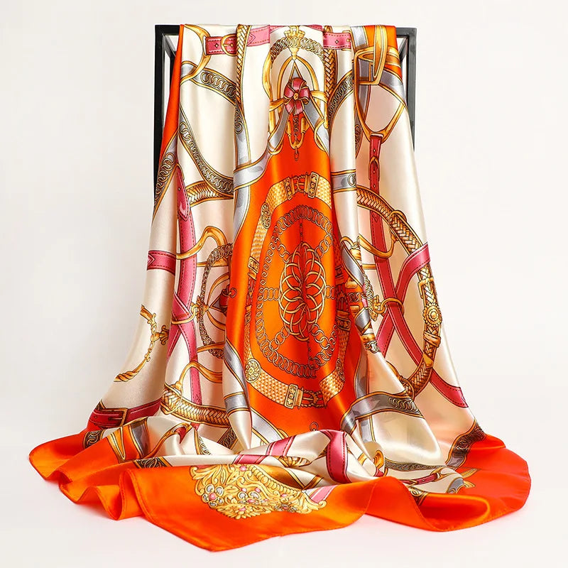 Luxury Square Satin Scarf – Effortless Elegance for Every Season