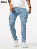 Calças cargo slim fit para homem
