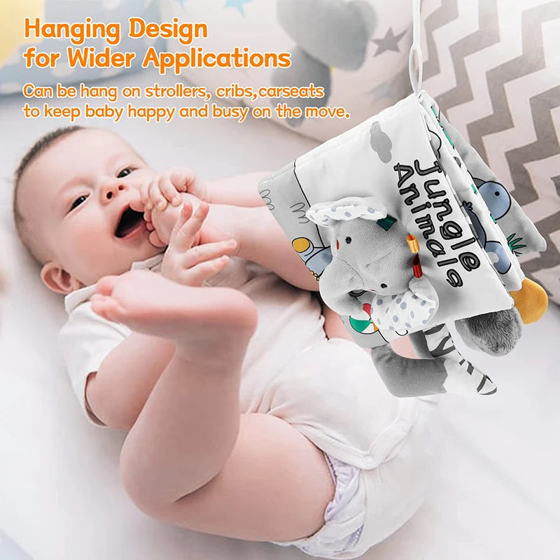 3D Touch & Feel Soft Baby Book – Musical High-Contrast Cloth Book for Infants (0–12 Months)