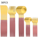 30-Piece Stainless Steel Cutlery Set – Elegant Dining at Home