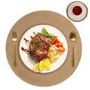 Set of 6 Round Braided Placemats – 34cm | Stylish & Practical Dining Table Decor