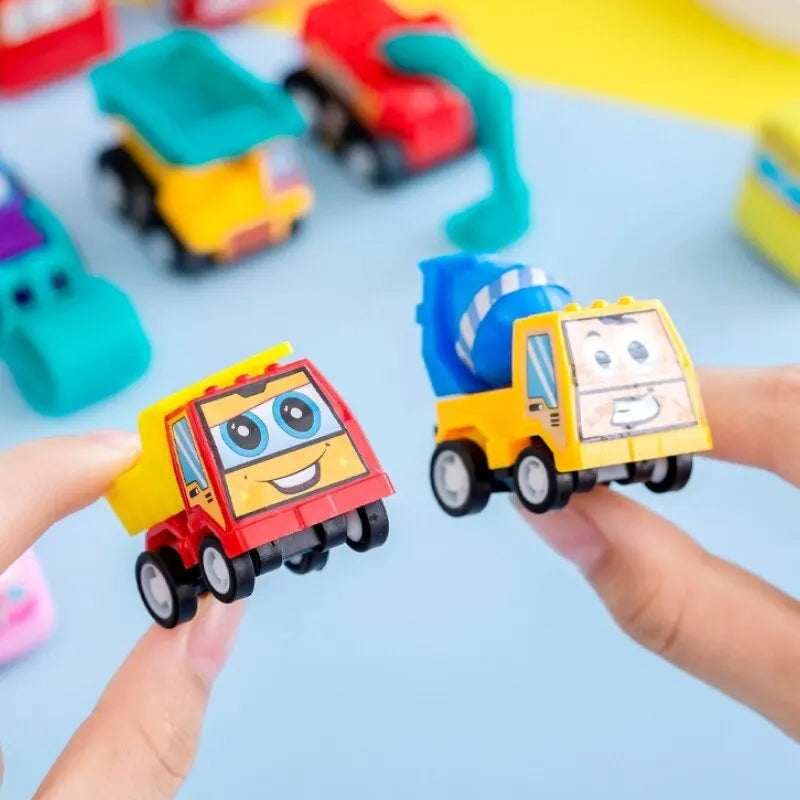 6-Piece Mini Pull-Back Engineering Car Set