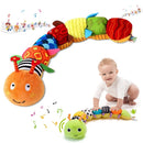 Lagarta Sensorial Musical – Brinquedo de Peluche Macio para o Desenvolvimento do Bebé