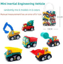 Conjunto de 6 Miniaturas de Carrinhos de Engenharia com Mecanismo de Fricção