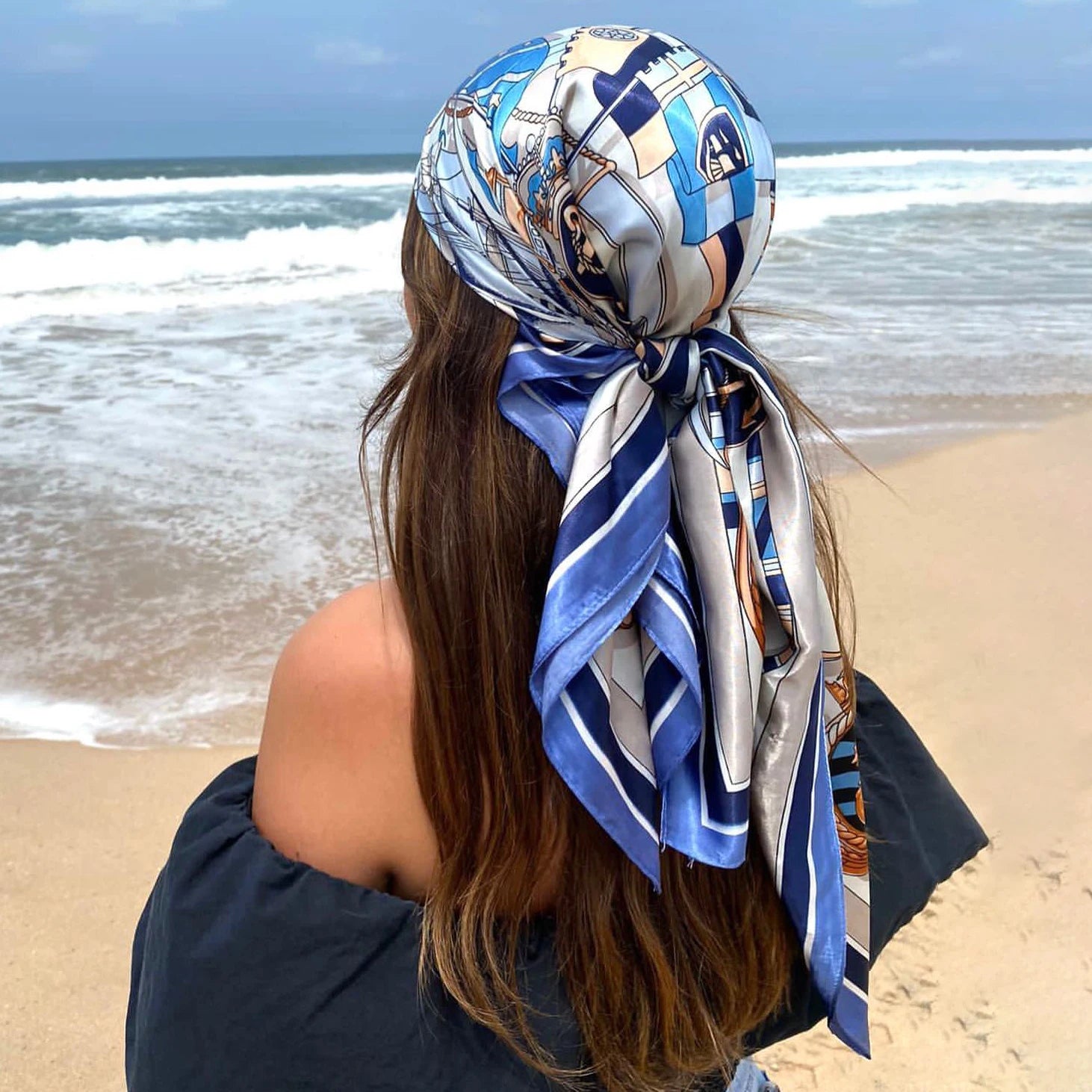 Luxury Square Satin Scarf – Effortless Elegance for Every Season