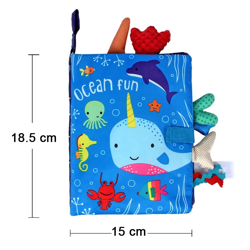 3D Touch & Feel Soft Baby Book – Musical High-Contrast Cloth Book for Infants (0–12 Months)