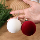 Wine Red Velvet Christmas Balls Classic Elegance for Your Tree!