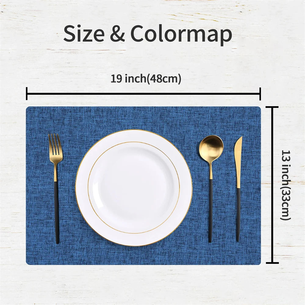 Olanly Cotton Linen Table Mat – Non-Slip, Heat-Resistant Nordic Style Placemat