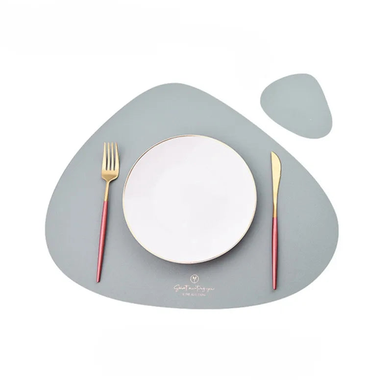 Faux Leather Placemats (Set of 2 + Coasters) – Waterproof & Stylish Table Protection