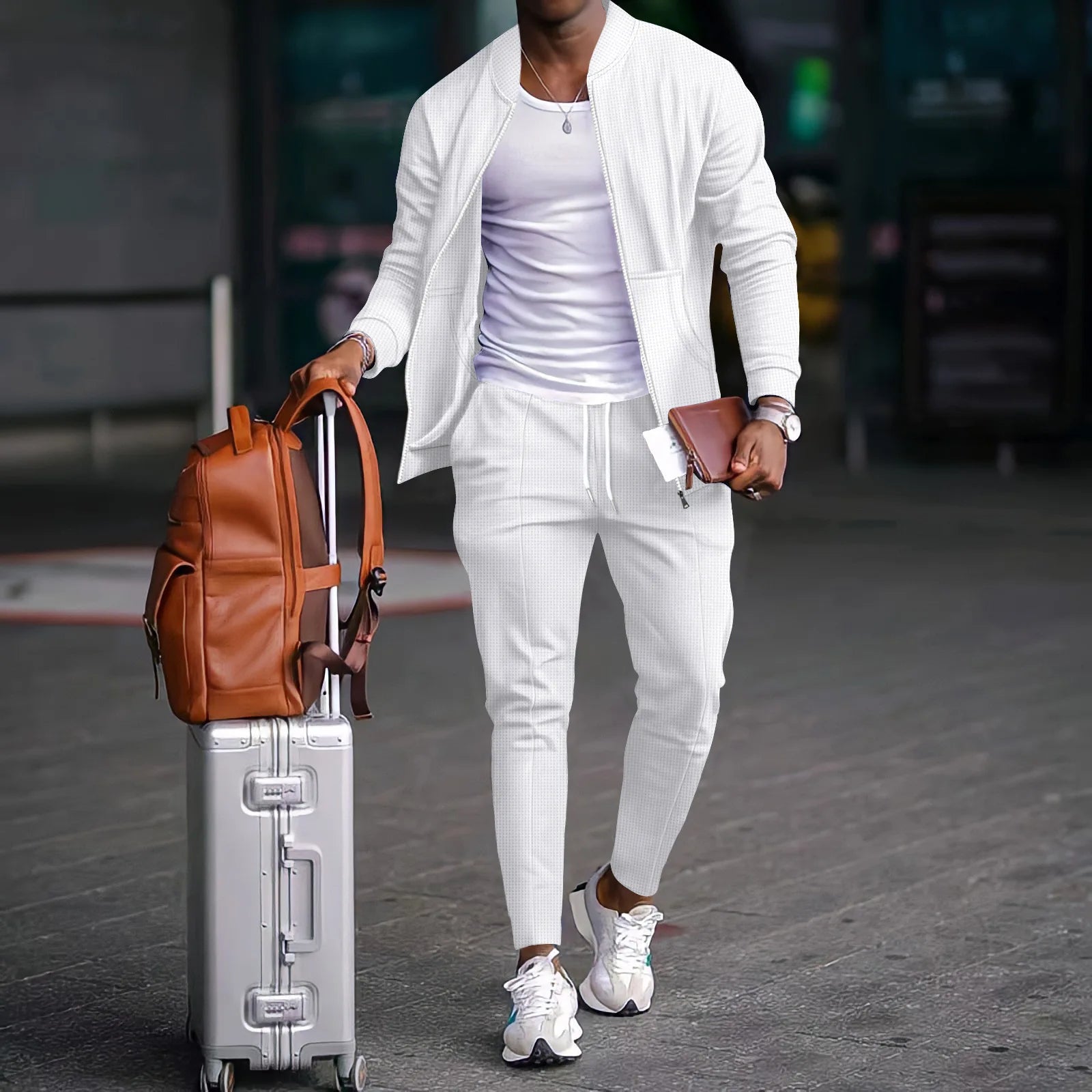 Men's Waffle Texture Sports Set