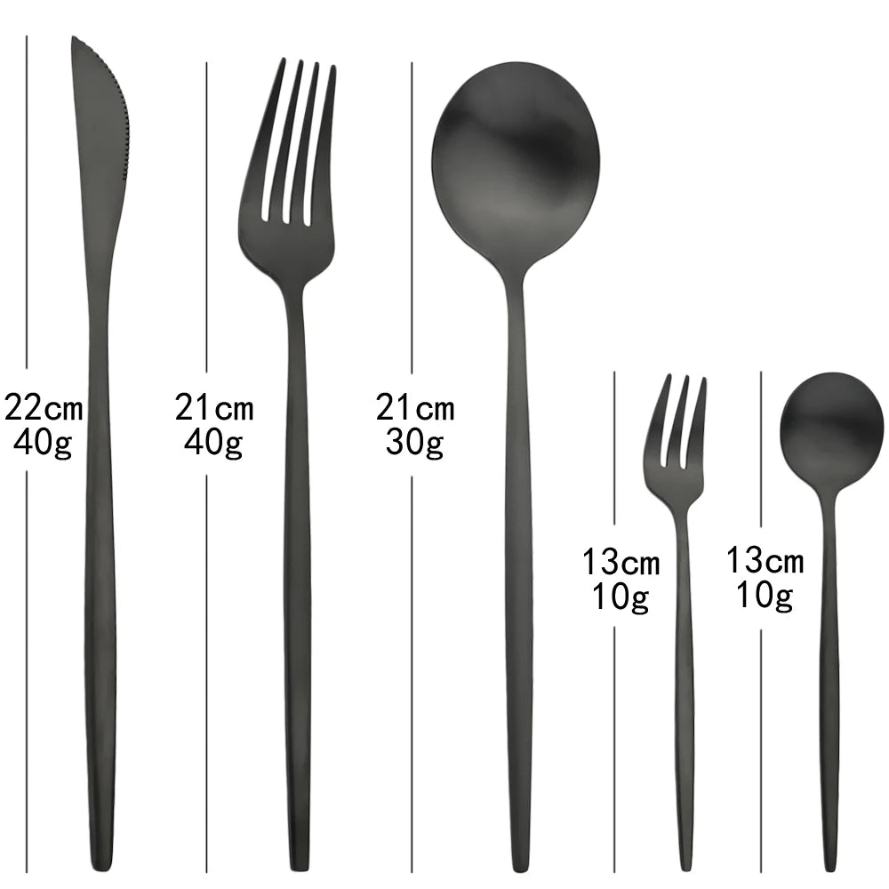 30-Piece Stainless Steel Cutlery Set – Elegant Dining at Home
