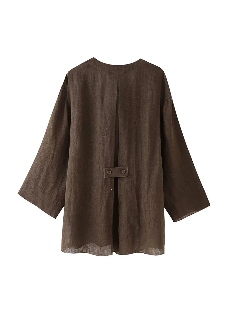 Wide Leg Pants Sets 2 Pieces Women Fashion Lace Up Kimono Tops Women's Suit Two Piece Set Spring Women Outfit