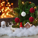 Wine Red Velvet Christmas Balls Classic Elegance for Your Tree!