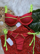 RUOTONGSEPT New Sexy Push up Bikini Set Swimsuit Women's low-waist Swimwear For Female Two Piece Beachwear 2023 Bathing Suit