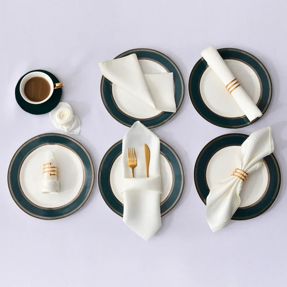 Satin Table Napkins Set of 12 – Elegant  Party Table Decor