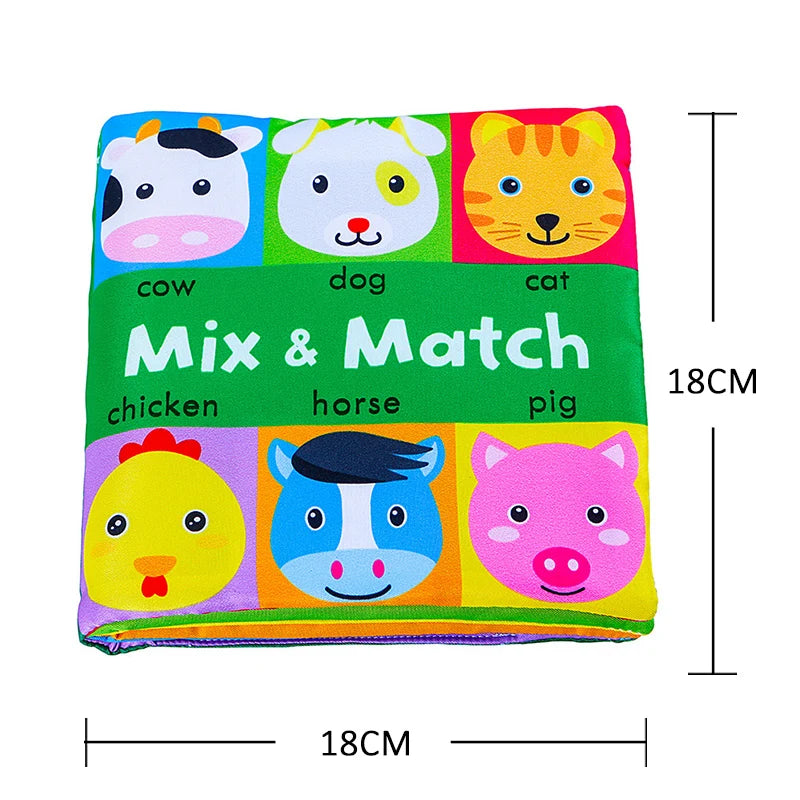 3D Touch & Feel Soft Baby Book – Musical High-Contrast Cloth Book for Infants (0–12 Months)
