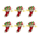 Conjunto de 6 argolas para guardanapos natalinos