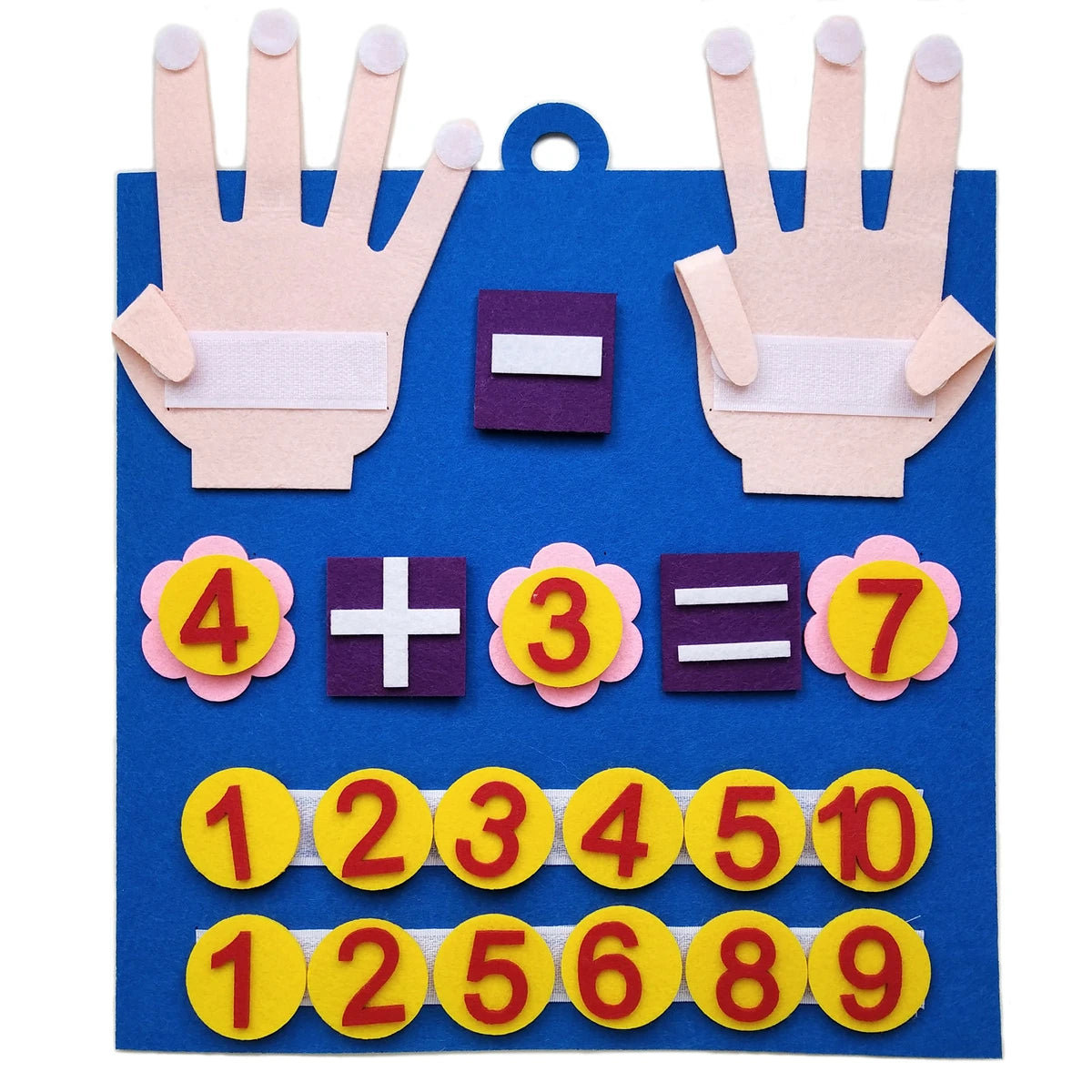 Montessori Felt Finger Numbers Toy – Early Counting & Math Game for Kids (3–6 Years)
