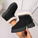 Botas Confortáveis ​​​​Femininas de Inverno Cano Curto com Forro Peluche