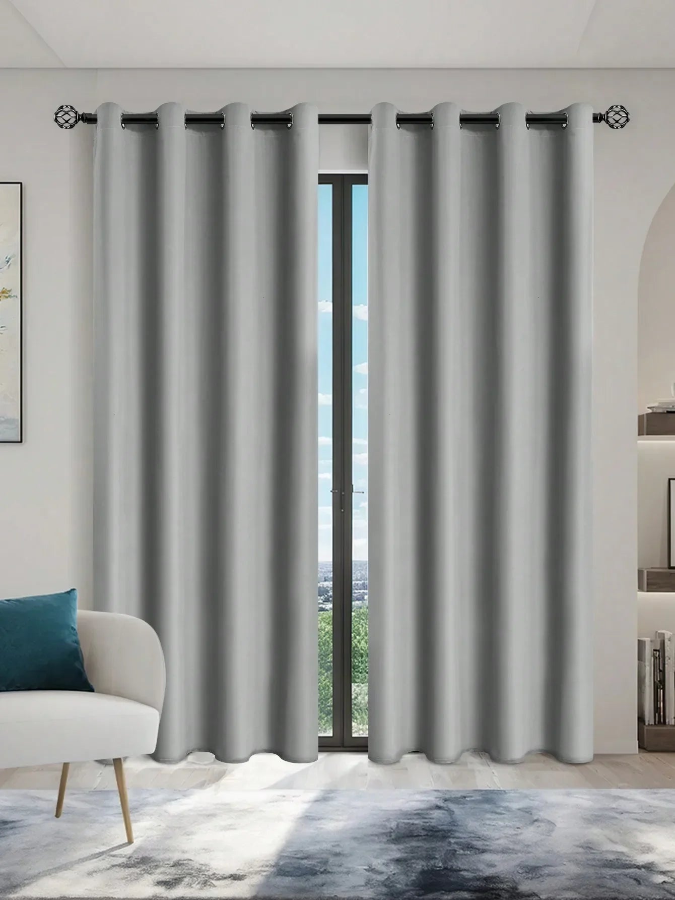 Solid Blackout Curtain with Grommets – Full Privacy and Stylish Comfort