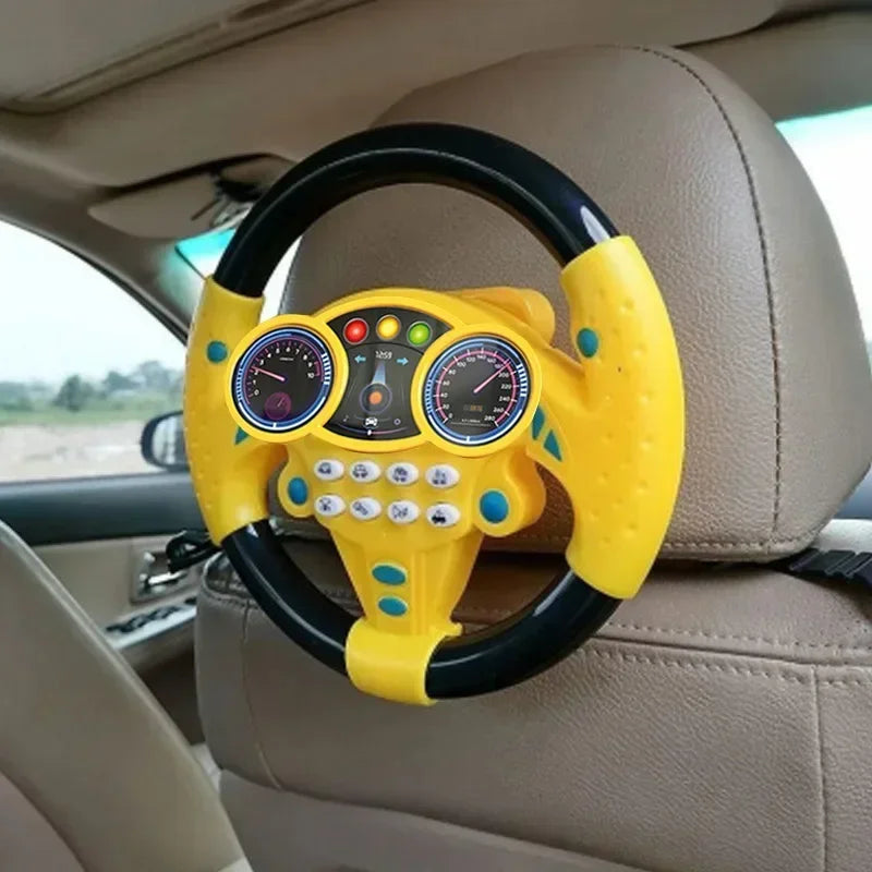 Infant Stroller Steering Wheel Toy – Interactive Copilot Role-Play with Click & Lights